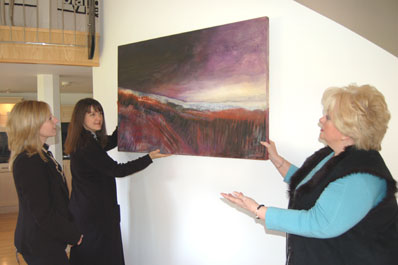 From left: Victoria Anderson of Art Evolution, Rachel Poad of Creative Interior Design and Roz Gaskell of RozG Interiors